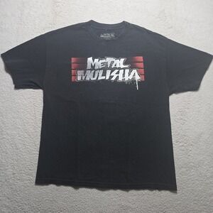 Y2K Metal Mulisha Grunge T-Shirt Size XL Faded Spell Out